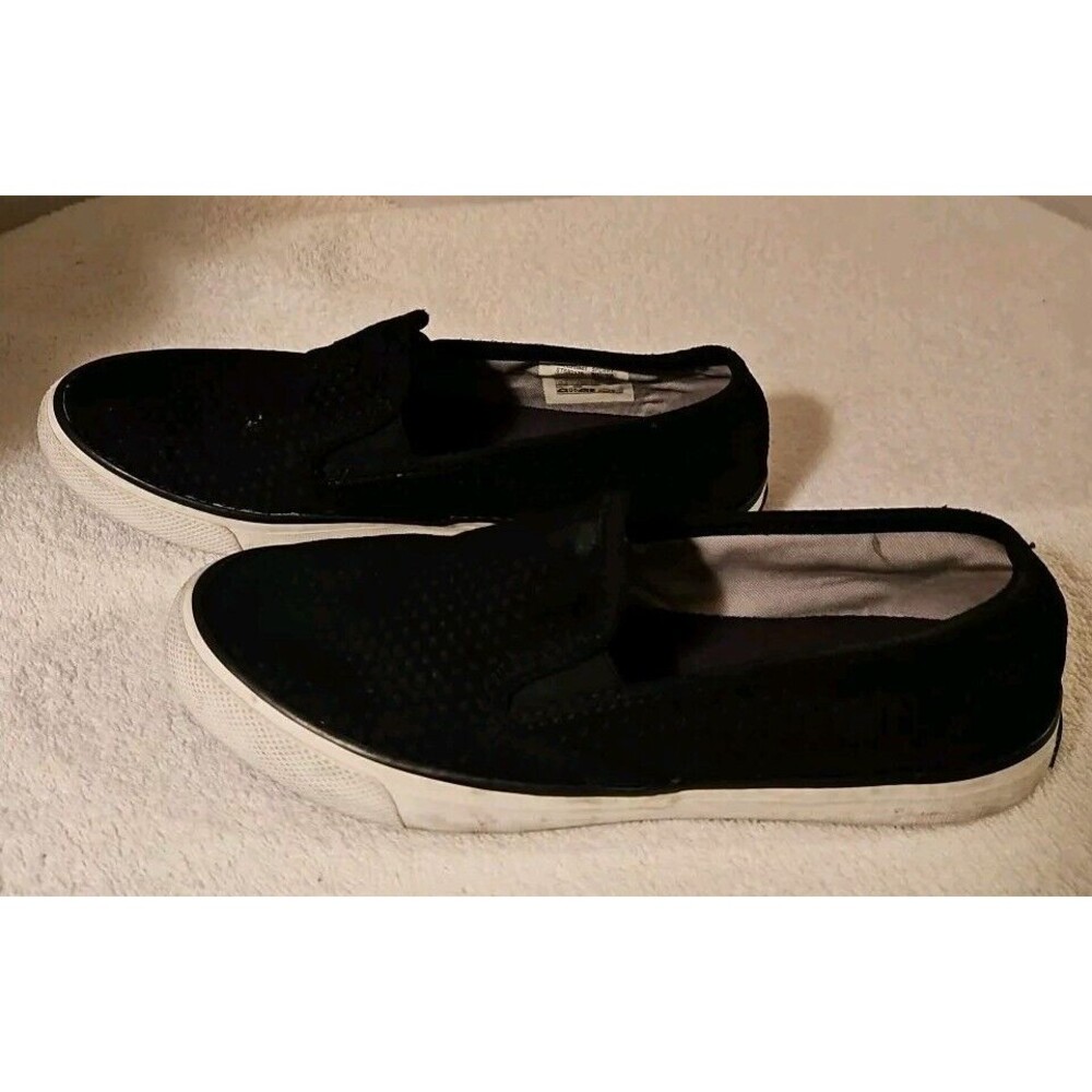Sperry Womens Black Sneakers Slip On 8.5 Boat Shoes